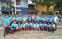 Students of BPED Sem-4 2022 in Hockey Class-2